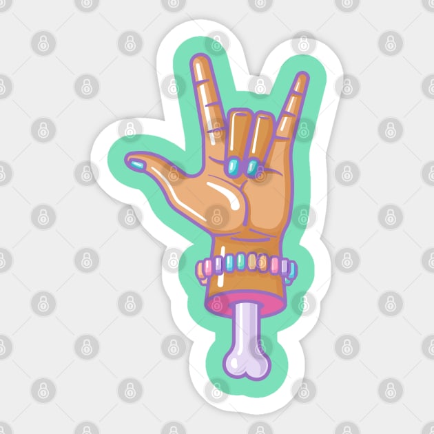 Rock On Sweet Lovers! v2 Sticker by Sugar & Bones